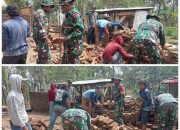 Satgas TMMD Mulai Bongkar Sasaran Rumah Tidak Layak Huni (RTLH) Warga Desa Pagung