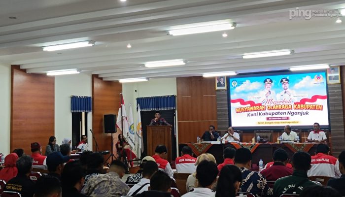 Musorkab KONI Nganjuk Berlangsung Solid, Ali Mahfud Kembali Terpilih