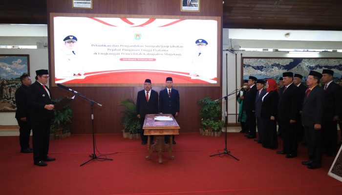 14 Pejabat pimpiman Tinggi Pratama Telah Dilantik Bupati Magelang