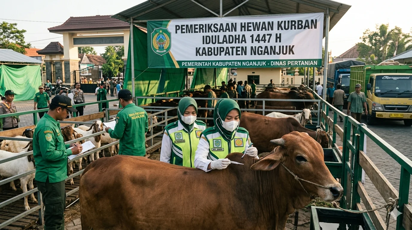 Nganjuk Pastikan Ribuan Hewan Kurban Bebas Penyakit, Tim AMPM Lakukan Monitoring Intensif 1 06df0153189db6d14e00dd1ea14c23b0
