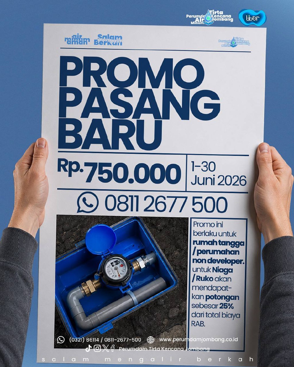 Perumdam Tirta Kencana Jombang Gelar Promo Pasang Baru Rp750.000 Selama Periode 1–30 Juni 2026 1 WhatsApp Image 2026 06 02 at 12.52.51