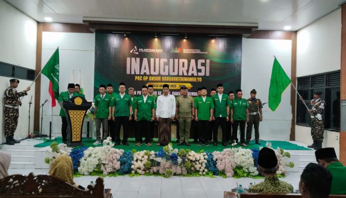 Kukuhkan Kepengurusan Baru, PAC dan PR GP Ansor Bandarkedungmulyo Siap Bergerak Mandiri dan Jaga Ghiroh Perjuangan