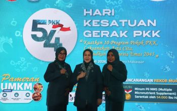 Ketua TP PKK Jombang Hadiri Puncak HKG PKK ke-54 di Makassar