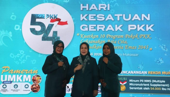 Ketua TP PKK Jombang Hadiri Puncak HKG PKK ke-54 di Makassar