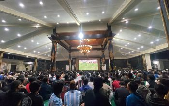Euforia Nobar Final Piala Dunia FIFA 2026 Warnai Pendopo Kabupaten Jombang