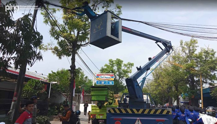 Pemkab Nganjuk Lanjutkan Penataan Kabel Telekomunikasi, Masuk Pekan ke-10