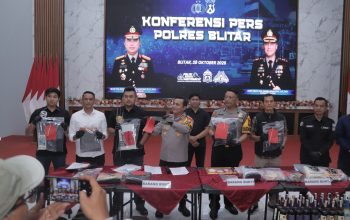Polres Blitar Ungkap 13 Kasus Curat, Curanmor, Dan Curas, Amankan 12 Tersangka