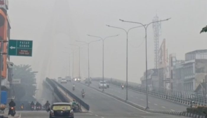 Kualitas Udara Pekanbaru Sangat Tidak Sehat, PM2.5 Capai 215,5 µg/m³ akibat Kabut Asap